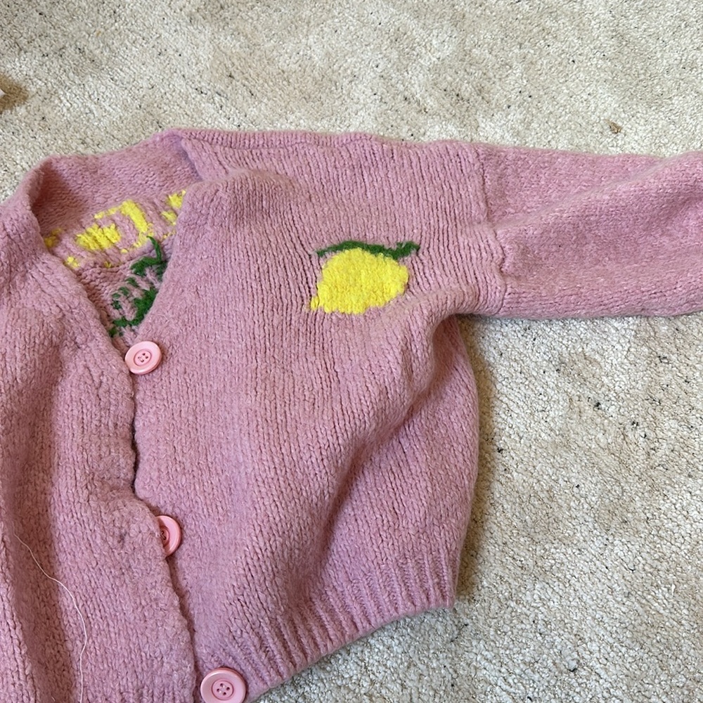 Pink Lemon Graphic Sweater Cardigan - Picture 4 of 4